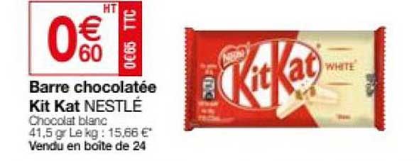 barre chocolatée kit kat nestlé