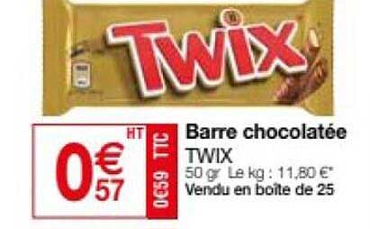 barre chocolatée twix
