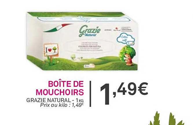 boîte de mouchoirs grazie natural