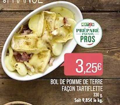 bol de pomme de terre façon tartiflette