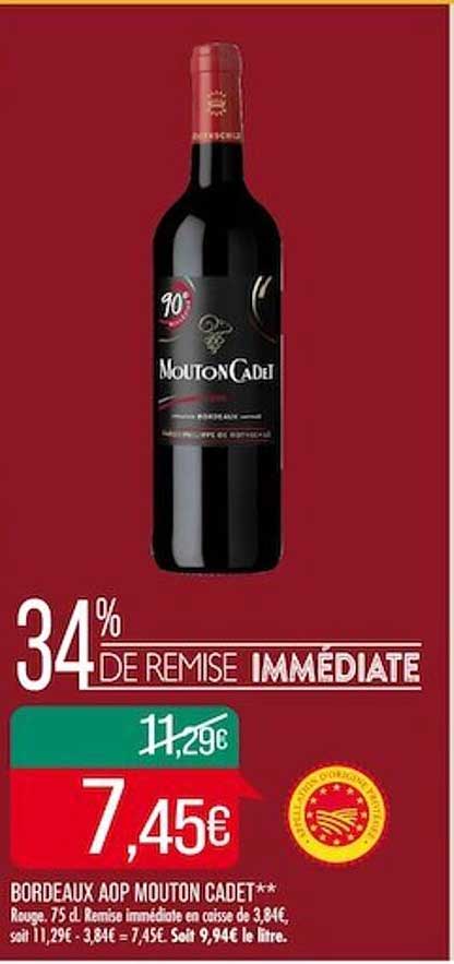 bordeaux aop mouton cadet