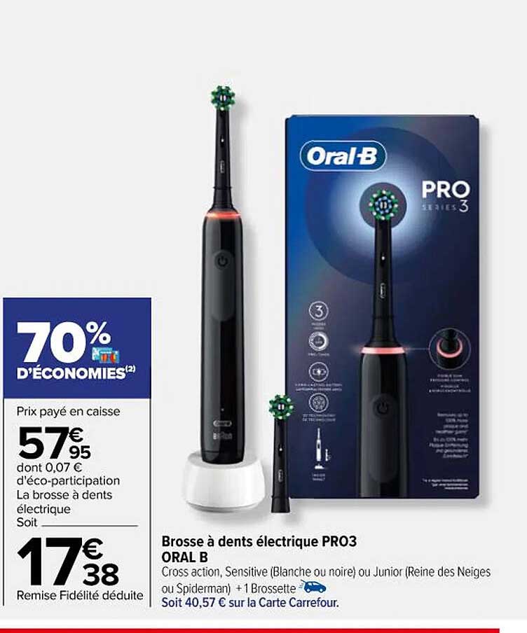 brosse à dents électrique pro3 oral b