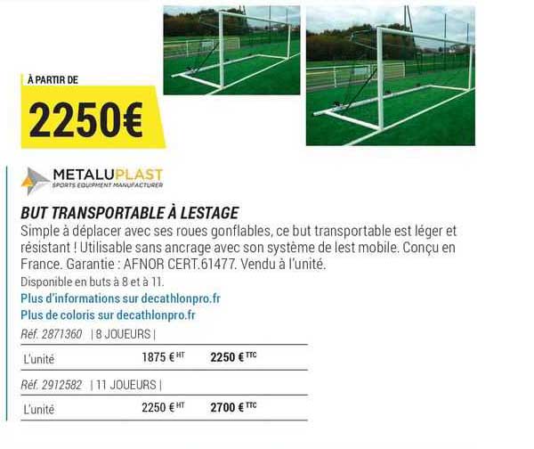 but transportable à lestage metaluplast