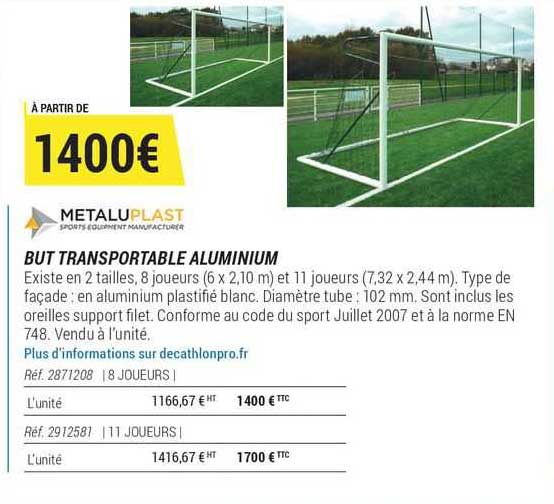 but transportable aluminium metaluplast