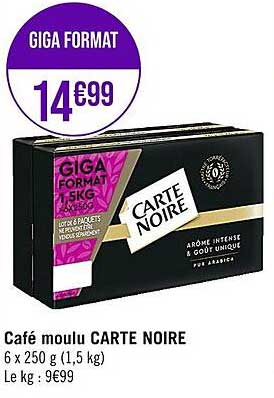 Café Moulu Carte Noire