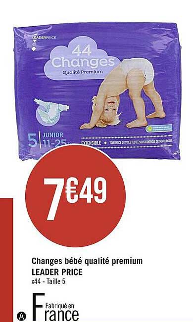 changes bébé qualité premium leader price
