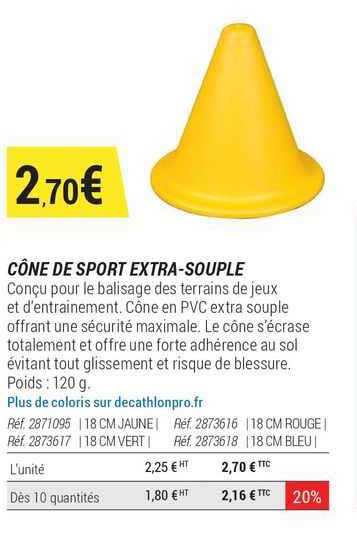 cône de sport extra-souple
