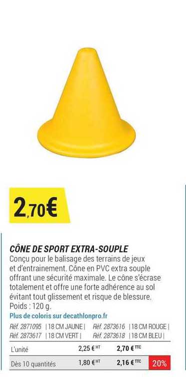 cône de sport extra-souple