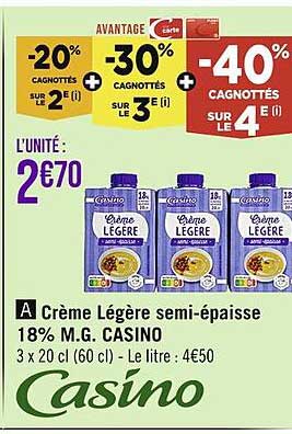 crème légère semi-épaisse 18% mg casino