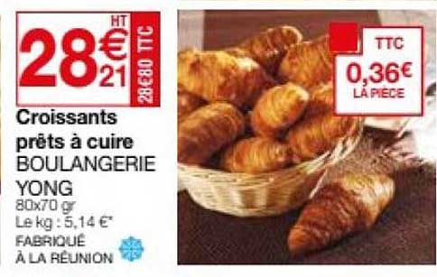 croissants prêts à cuire boulangerie yong