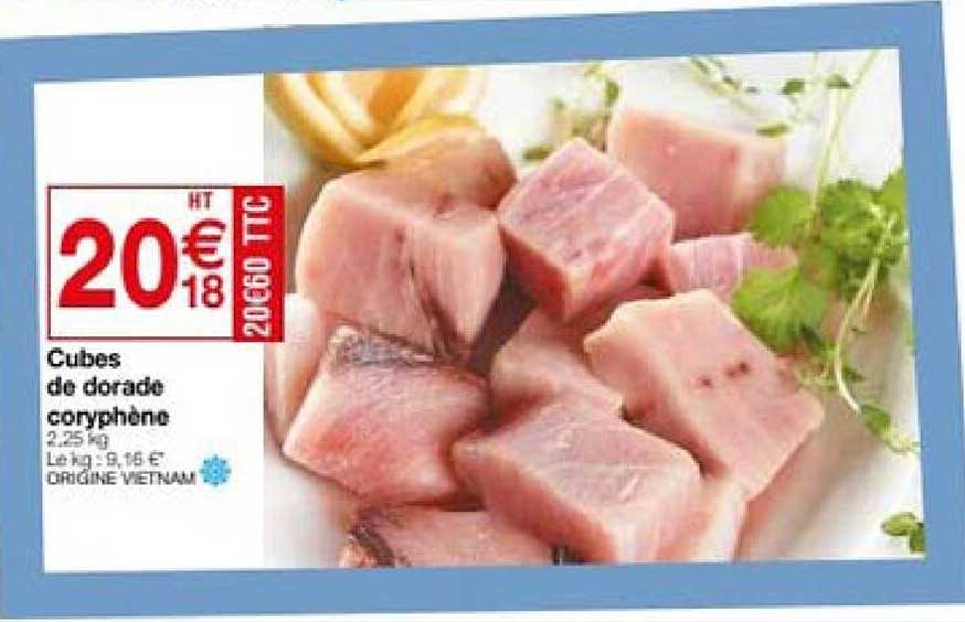 cubes de dorade coryphène