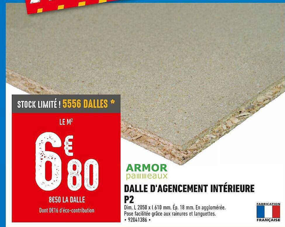 dalle d'agencement intérieure armor