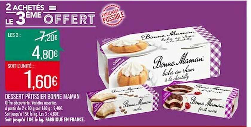dessert pâtissier bonne maman
