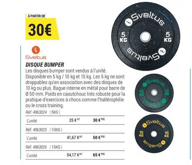 disque bumper sveltus
