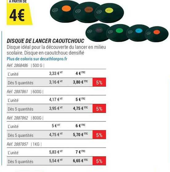 disque de lancer caoutchouc