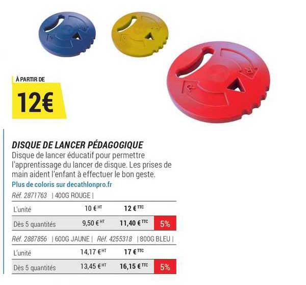 disque de lancer pédagogique