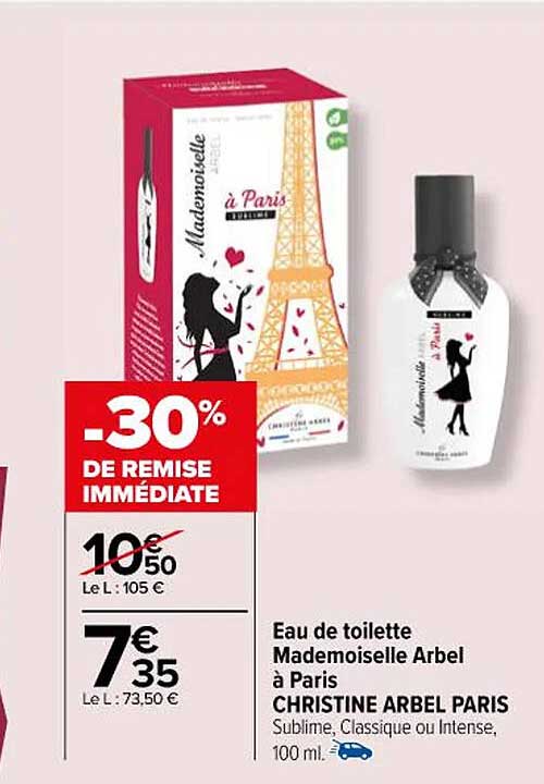 eau de toilette mademoiselle arbel à paris christine arbel paris