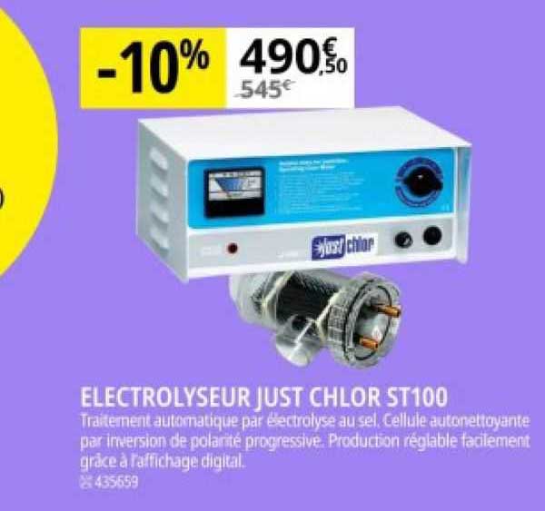 électrolyseur just chlor st100