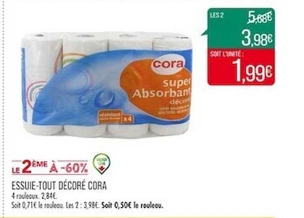 essuie-tout décoré cora