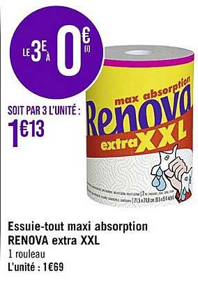 essuie-tout maxi absorption renova extra XXL