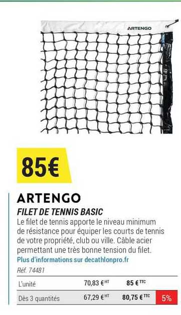 Filet De Tennis Basic Artengo