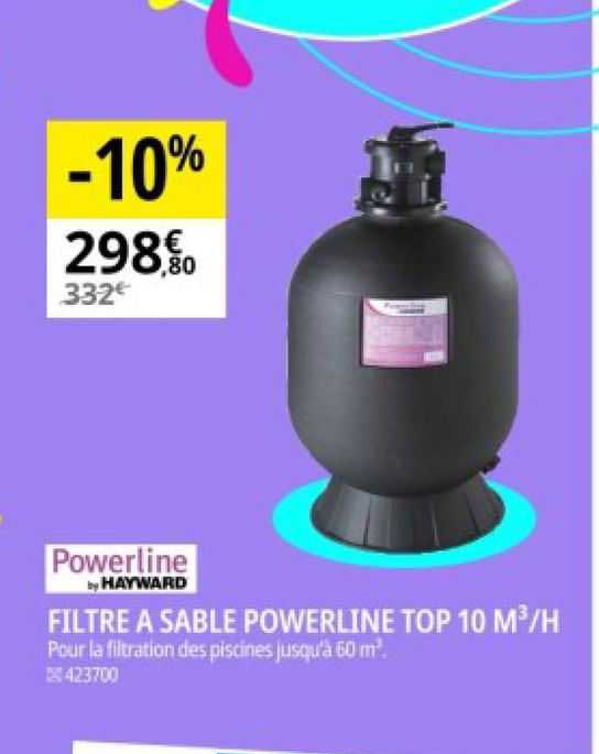 filtre à sable powerline top 10 m³/h