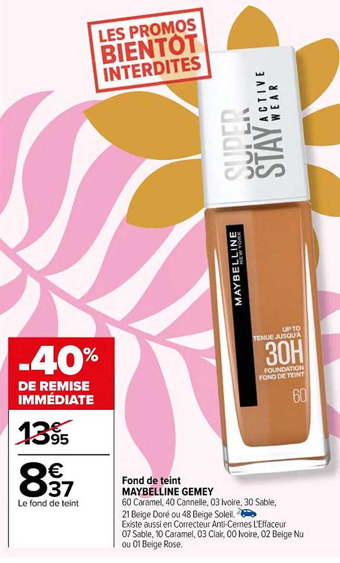 fond de teint maybelline gemey