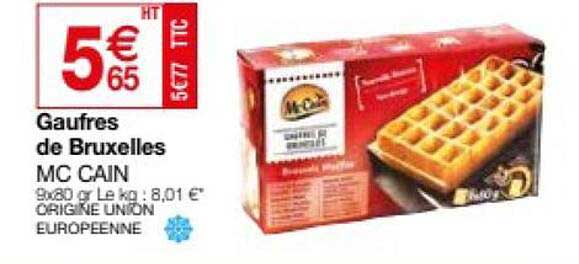 gaufres de bruxelles mc cain