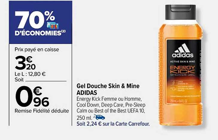 gel douche skin & mine adidas