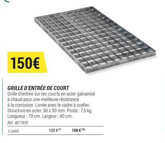 grille d'entrée de court