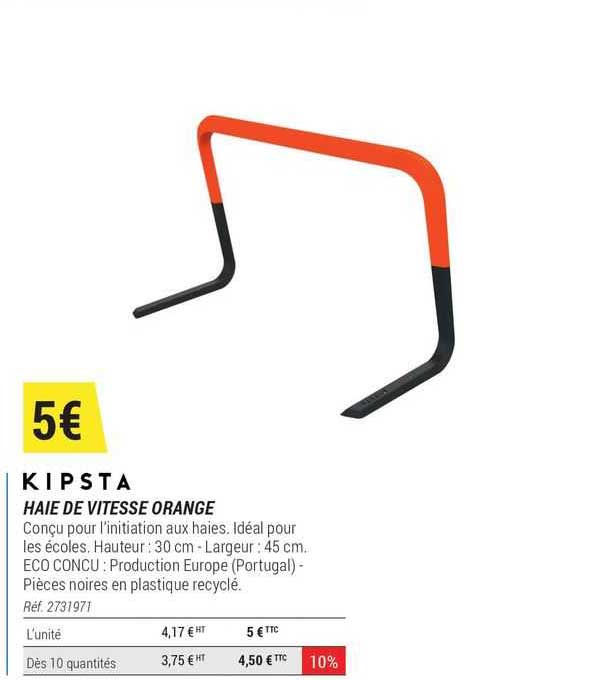 Haie De Vitesse Orange Kipsta