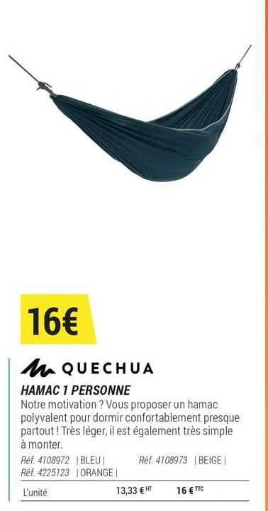 Hamac 1 Personne Quechua