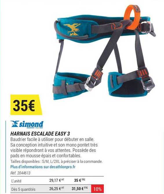 Harnais Escalade Easy 3 Simond