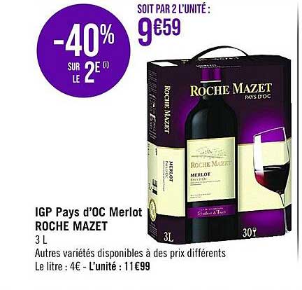 igp pays d'oc merlot roche mazet