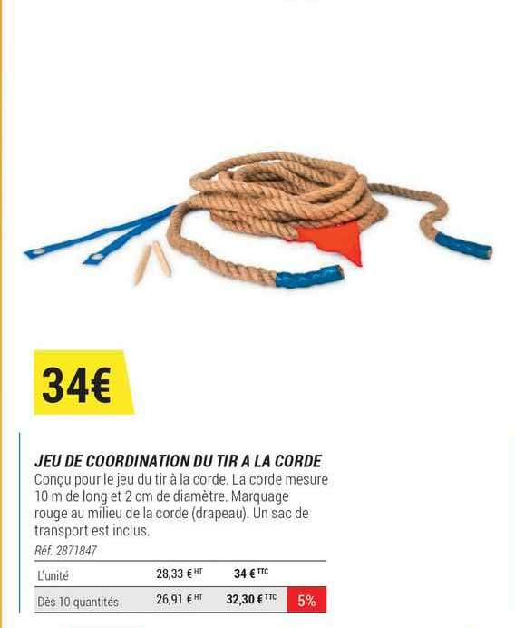 jeu de coordination du tir à la corde
