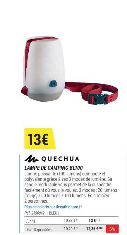 lampe de camping b100 quechua