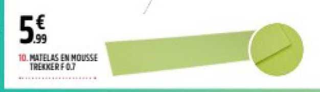 matelas en mousse trekker f0.7