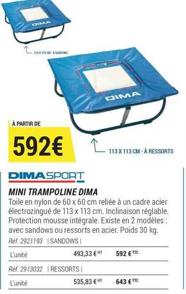 mini trampoline dima dima sport