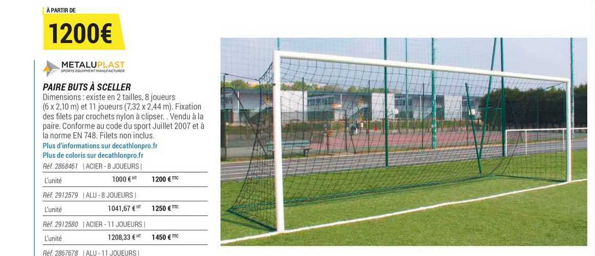 paire buts à sceller metaluplast