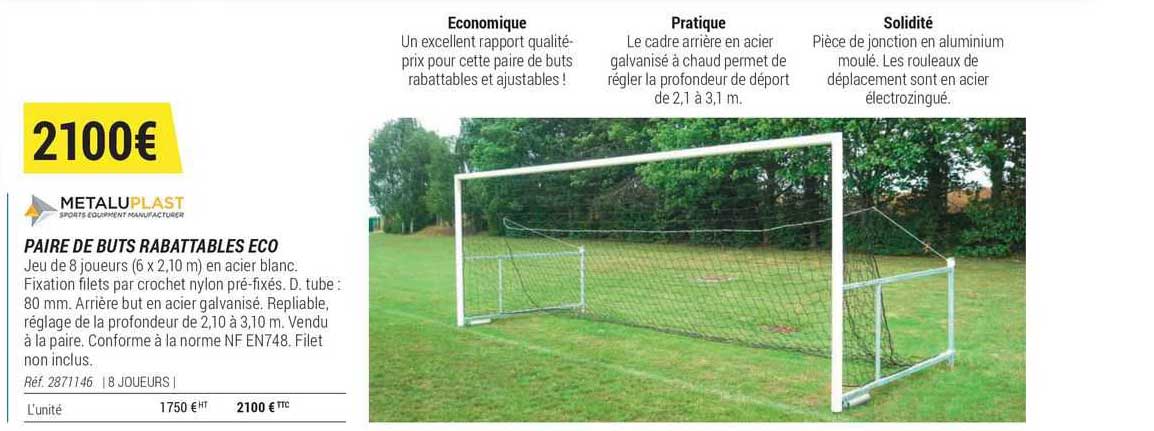 paire de buts rabattables éco metaluplast