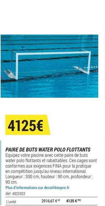 paire de buts water polo flottants