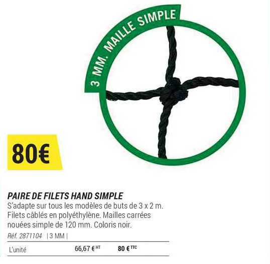 paire de filets hand simple