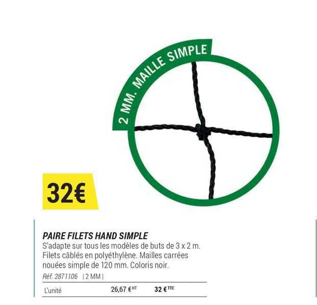 paire filets hand simple