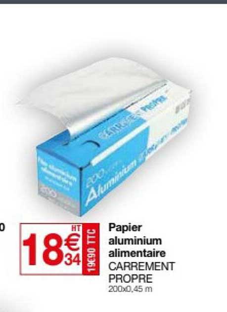 papier aluminium alimentaire carrément propre