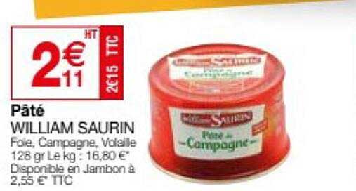 pâté william saurin