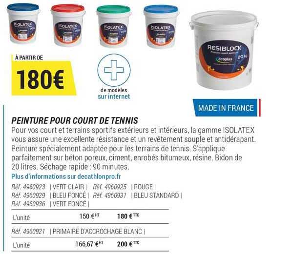 peinture pour court de tennis