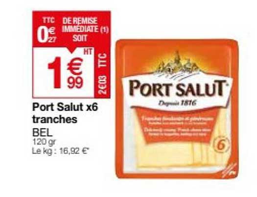 port salut x6 tranches bel