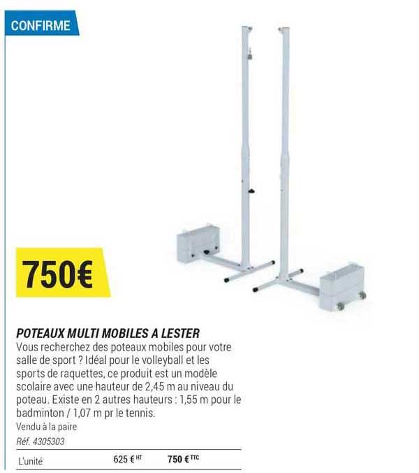 poteaux multi mobiles à lester