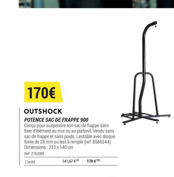 potence sac de frappe 900 outshock