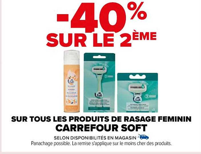 produits de rasage féminin carrefour soft